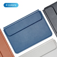 Housse de Protection pour Ordinateur Portable 3-en-1 Multifonction Magnétique en Cuir PU pour MacBook Air avec Support
