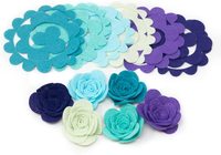 Rose artificielle 3d non nouée pour enfants, grand embellissements artisanaux, formes de feutre en laine, fleur pour projets en bricolage