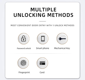 Kunci Pintu <span class=keywords><strong>Digital</strong></span> Sidik Jari Kata Sandi Smart Lock Bulat untuk Rumah Kantor Apartemen Kunci Cerdas Tanpa Kunci - Product Image 6