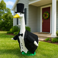 Déguisement de canard en métal pour la saison des mariages, idéal pour offrir, amusant pour Halloween, utilisation en extérieur et en intérieur, décoration intérieure, style campagnard