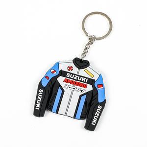 Porte-clés personnalisé en PVC de créateur, design 3D en forme de veste de <span class=keywords><strong>moto</strong></span>, double face - Product Image 5