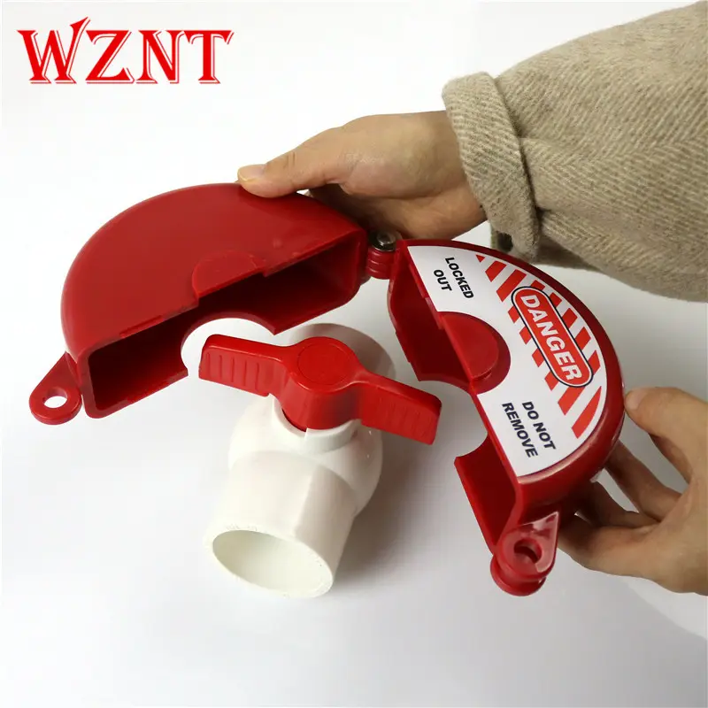 NT-G02 Mini Red Injection-Molded Polypropylene Gate Valve Safety Lockout 2.5'' to 5" Red