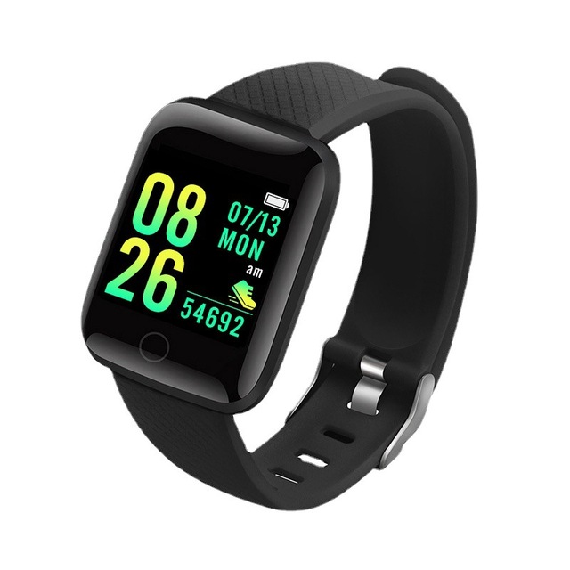 116S Health Monitoring Smart Watch Elderly Waterproof TPU Material Battery Powered Color Display Heartbeat Blood Pressure