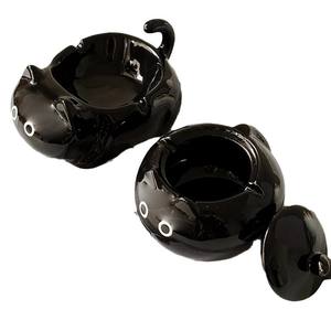 Disegno creativo del fumetto posacenere del <span class=keywords><strong>gatto</strong></span> High-End personalizzato Logo di vetro attrezzature da fumo in ceramica prezzo all'ingrosso - Product Image 6