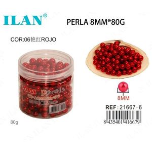 Perle Rosse da 8mm 80G per Decorazione di Abiti - Product Image 1