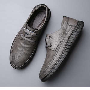 Zapatos de vestir de cuero para hombre, primavera/otoño, nuevo estilo, informales de negocios, con diseño antideslizante y suela suave para conducir. - Product Image 5