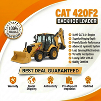 Backhoe Loader Caterpillar CAT 420F Bekas Berkualitas Tinggi Tahun 2025, Kaki Tipe H, 5.8 Ton, untuk Konstruksi