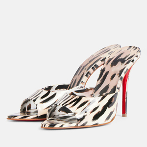 Sandalias de Tacón Alto y Fino para Mujer, Talla Grande 44, Zapatos Sexys de Verano, Stilettos con Punta Abierta y Tacón de Aguja, Mules de Charol - Product Image 5