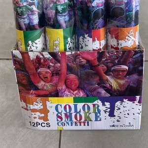 Phụ kiện trang trí tiệc màu sắc bán buôn, pháo giấy tiệc, khói màu khói lửa cho lễ khai trương, trò đùa - Product Image 4