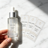 Étiquettes d'huile essentielle en papier doré TEDDY Solution Vinyle Feuille d'or Étiquettes de flacon de cosmétiques Parfum