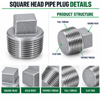 Bouchon de tuyau carré sur mesure, filetage mâle NPT BSPT, raccord hydraulique pneumatique, OEM personnalisé