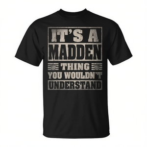 Camiseta It's A Madden Thing, color negro, unisex, talla para adultos - Product Image 2