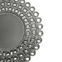 Assiettes de présentation en gros directement de l'usine, 13 pouces, design personnalisé, en plastique PP, pour mariage, hôtel, décoration de table