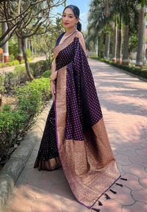 Premium Banarasi Katan Silk Sarees Indian & Pakistani Clothing Wedding Saree Party Wear Saree at Wholesale Supply From India - Product Image 6