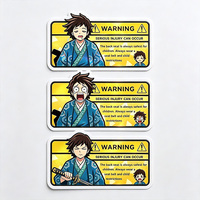 Autocollants de voiture 3D rectangulaires en PET imperméables, motif dessin animé, effet mouvement, scintillants, pour décoration et cadeau