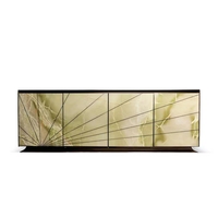 Designer italien Visionnaire table console de luxe pour salon en pierre d'agate meuble TV meuble décoratif
