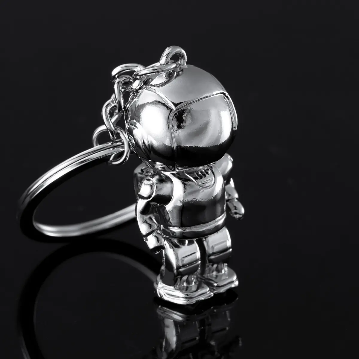 Chaveiro de metal com pingente 3d asimo, chaveiro de pendurar para asimo, robô, metal, acessórios