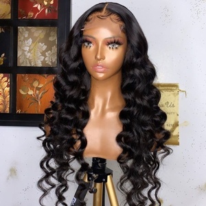 Perruques de cheveux humains en vrac 100% Ray Hair, perruques de cheveux humains péruviens sans colle Hd Transparent 360 Lace Frontal Wigs pour femmes - Product Image 4
