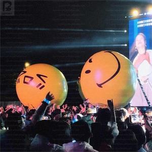 Ballon gonflable géant en PVC hermétique de 1m, 2m, 3m, motif visage souriant, pour jeux sportifs, fêtes à thème et scènes - Product Image 1