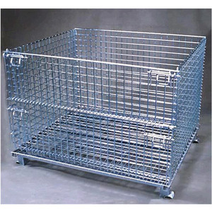 <span class=keywords><strong>Cage</strong></span> <span class=keywords><strong>de</strong></span> stockage en acier galvanisé <span class=keywords><strong>Cage</strong></span> <span class=keywords><strong>de</strong></span> stockage à panier métallique avec conteneur industriel en treillis Préformes PET pour usage en entrepôt - Product Image 1
