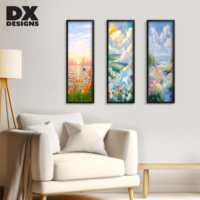 Cadre d'affiche noir DX Designs de 0,7 pouce, taille personnalisée, cadre photo étroit avec plexiglas HD, support mural à dents de scie pour œuvres d'art