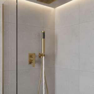 KAM-ARTE ORO Minimal Design Anti-calcare doccia Kamalu spazzolato ORO per gli accessori della tua doccia - Product Image 3