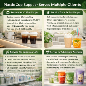 Gobelets jetables en PET sans BPA avec logo personnalisé imprimé UV, 8-20 oz, diamètre 90 mm, transparents givrés, pour événements de mariage, certifiés ISO9001 - Product Image 4