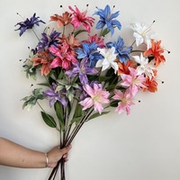 Décoration de sol en fleurs artificielles pour salle de mariage, série de couleurs printanières Little Lily 3D, pour plafond haut