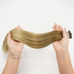 Extensiones de <span class=keywords><strong>Cabello</strong></span> Humano Remy Virgen <span class=keywords><strong>Chino</strong></span> de Alta Calidad, Directo de Fábrica, Doble Trama, <span class=keywords><strong>Balayage</strong></span>, Punta I, Color Avellana - Product Image 1