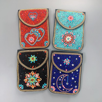 Bohème femmes rétro industrie lourde riz perle sac à bandoulière Xinjiang inner mongolie voyage Souvenir téléphone portable sac à bandoulière