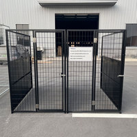 Enceinte extérieure robuste de taille multiple avec revêtement en poudre 5ft * 10ft * 6ft Large Dog Run Kennel House Enclosure