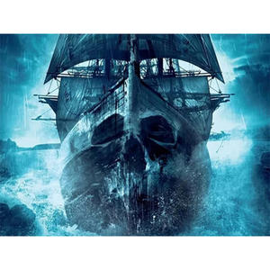 1/6fighting boat diamond paintingpirateship wall painting full