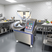 Machine à couper la viande en acier inoxydable 20L, émulsifiant automatique à vitesse variable pour la transformation de saucisses et de boulettes de viande