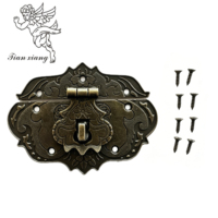 Cierres Decorativos de Aleación de Zinc con Acabado Bronce Antiguo para Cajas de Joyería, Venta al Por Mayor Personalizada