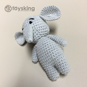 Mignon doux Crochet animaux jouets 100% fait à la main Crochet coton éléphant poupée <span class=keywords><strong>laine</strong></span> Animal en peluche jouet pour enfants au crochet poupées - Product Image 3