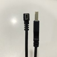Kabel Pengisi Daya Komputer Mini USB Sudut Kanan Mini B Kustom Laris Manis, Selubung PVC, Panjang 3.5M, Tembaga Murni 99.99% Bebas Oksigen