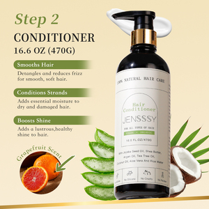 Traitement <span class=keywords><strong>Shampoing</strong></span> Croissance Capillaire Marque Privée, Crème Bouclante Aloe Vera, Huile d'Argan Bio, <span class=keywords><strong>Shampoing</strong></span> et Revitalisant Sans Sulfate - Product Image 4