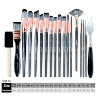 Pinceaux de peinture professionnels Xin Bowen en gros, fournitures d'art, pinceaux de peinture professionnels avec sac en toile et couteau à palette
