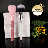 Pensil Lip Balm Concealer Mewah Berkilauan dengan Rhinestone Berlian Sintetis Profesional, Gagang Kayu, Logo Custom, Label Pribadi