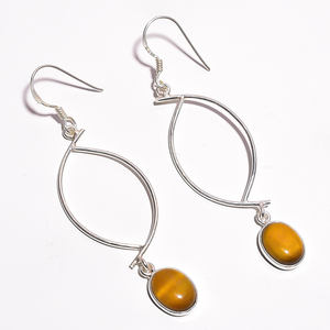 ต่างหูเงินสเตอร์ลิง925งามแฟชั่นเครื่องประดับอัญมณีเงินสเตอร์ลิง925ผู้ส่งออกเครื่องประดับเงินทำมือ - Product Image 4