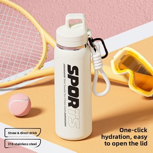Bouteille <span class=keywords><strong>d</strong></span>'<span class=keywords><strong>eau</strong></span> isotherme JM en acier inoxydable 316 <span class=keywords><strong>de</strong></span> 600 ml, design élégant, performance thermique 6-12h, portable et anti-chute - Product Image 3