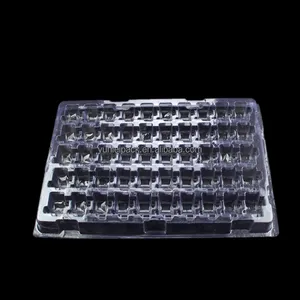 Transparent Blister Electronic Turnover Component Disposable Plastic Vacuum Form Trays With Divider