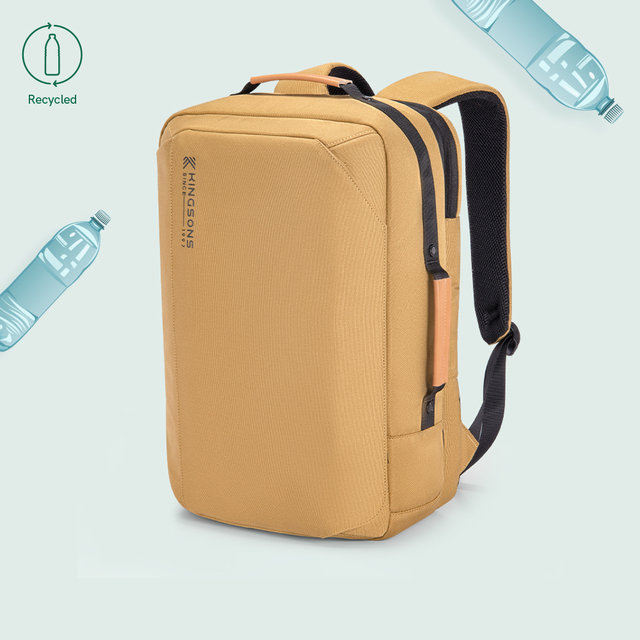 2023 Laptop Backpack Men Unisex Recycled Rucksacks 22 Liter Capacity Khaki Fashion Waterproof Anti-Theft Bag