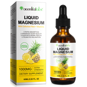 Acentiallabs 60ml di ananas magnesio liquido Supplemetns ad alto assorbimento 1000Mg di magnesio glicinato gocce <span class=keywords><strong>per</strong></span> il supporto del sonno - Product Image 1