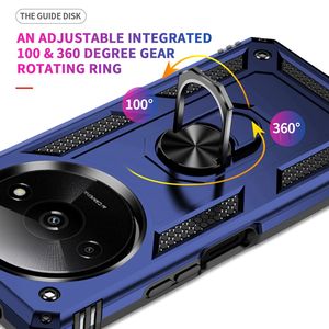 360 anneau en métal porte-doigt magnétique support de voiture hybride armure <span class=keywords><strong>coque</strong></span> de téléphone pour Redmi <span class=keywords><strong>A3</strong></span> Turbo 3 13R couverture arrière - Product Image 4