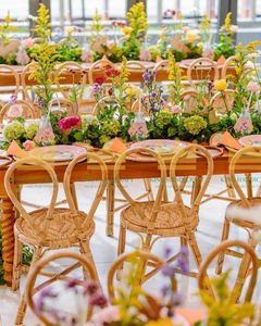 Silla Infantil Moderna Hecha a Mano de Ratán, Asiento Infantil de Mimbre Natural, Seguro para Sala de Estar, Fiestas de Cumpleaños, Accesorios para Estudio de Fotografía - Product Image 3