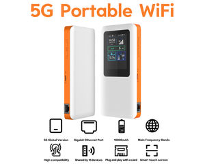 Router MiFi Portátil OEM de Alta Velocidad 5G NR SA <span class=keywords><strong>NSA</strong></span> con WiFi 6 y Batería de 10000 mAh para Conectividad en <span class=keywords><strong>Viajes</strong></span> y Negocios - Product Image 1