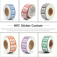 Etiqueta RFID PET Impermeable NTAG213 NTAG215 Ntag216, Etiqueta NFC con Impresión UV, Código de Barras UID, Codificable, Etiqueta Inteligente para Embalaje