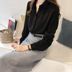 Kemeja Putih Baru Musim Semi Ukuran Besar <span class=keywords><strong>4XL</strong></span> Blus Kasual Longgar Wanita Fashion Lengan Panjang Kancing Atasan Streetwear - Product Image 4