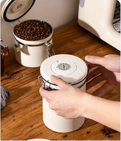 Boîte à café en acier inoxydable, récipient hermétique pour grains de café